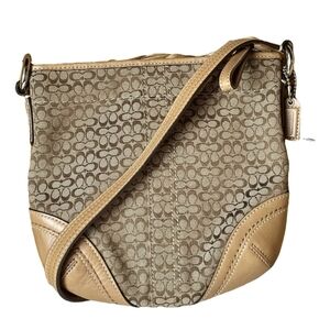 Coach Brown and Tan Crossbody Bag